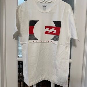 Billabong Graphic Tee in White and Red